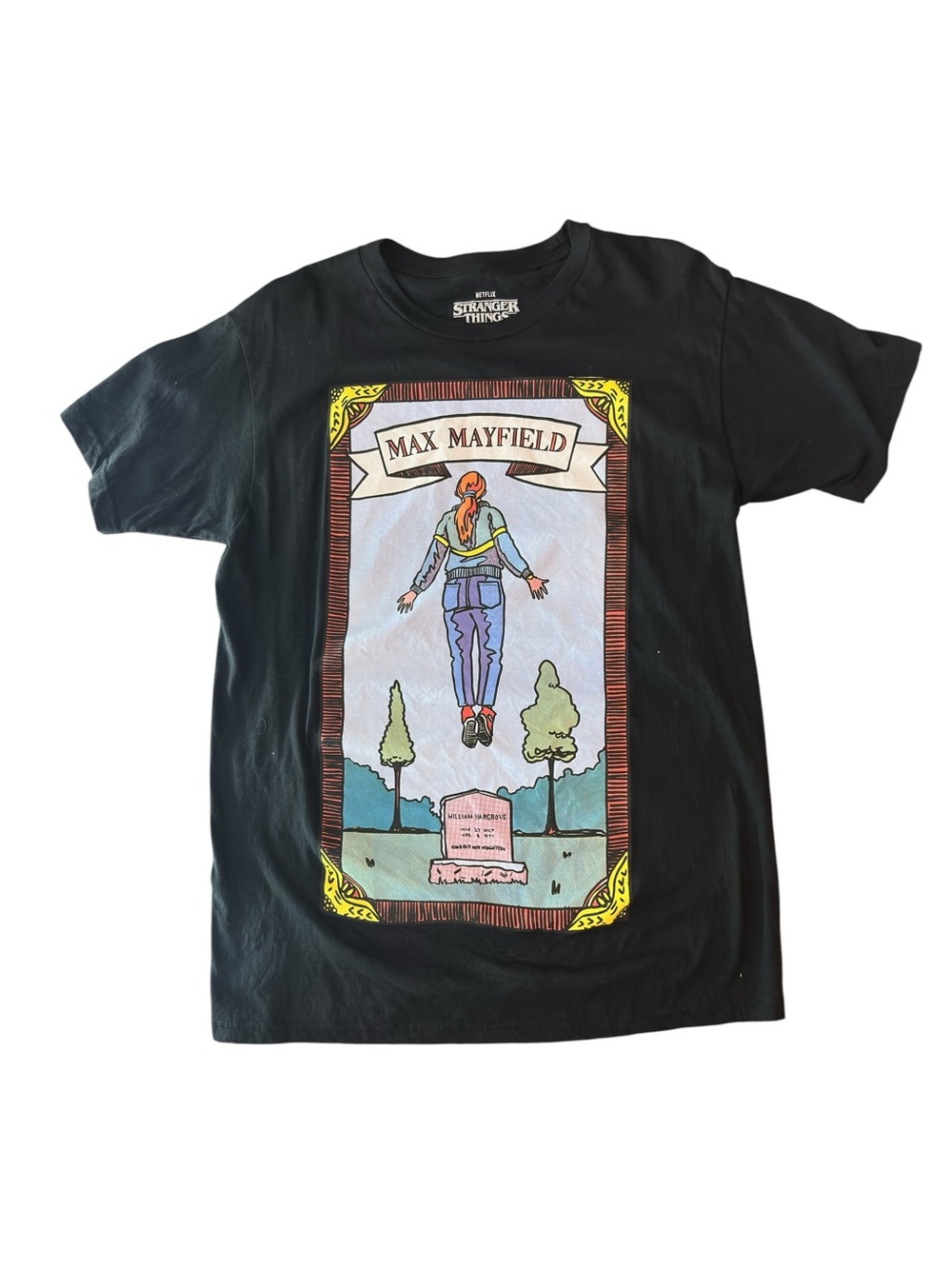 Stranger Things Max Mayfield Black Graphic Tee